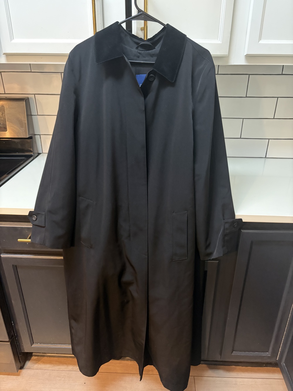 London Fog Limited Edition Women's Black Trench Coat Size 12 Reg Removable Liner